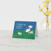 Carte De la Fête des pères de chien animal de compagnie  (Fleur jaune)