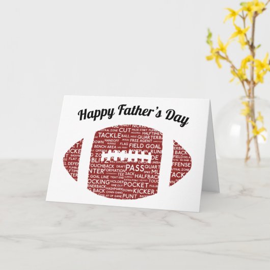 Carte de la Fête des Pères de football américain (Fleur jaune)