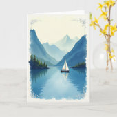 Carte de la Fête des Pères de Mountain Lake (Fleur jaune)