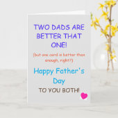 Carte de la Fête des Pères - Deux papas valent mie (Fleur jaune)