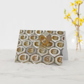 Carte de la fête des pères écrou à un sur un milli (Fleur jaune)