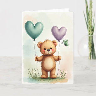 Carte de la Fête des Pères en peluche douce
