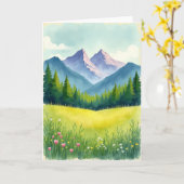 Carte de la Fête des Pères Florale Forestière (Fleur jaune)