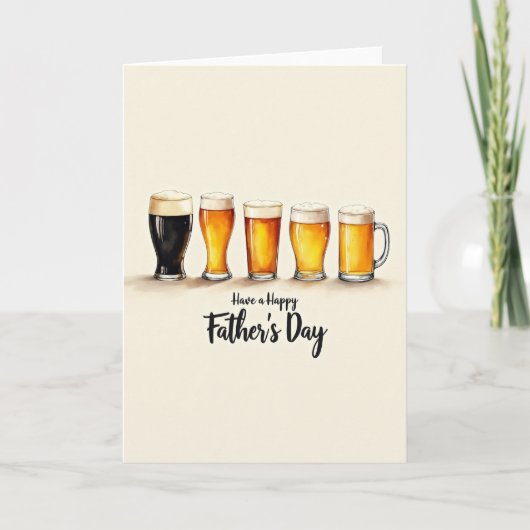 Carte de la Fête des Pères Frothy Brews (Devant)