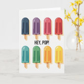 Carte de la Fête des Pères Frozen Pops (Fleur jaune)