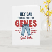 Carte de la Fête des Pères Funny Genes (Fleur jaune)