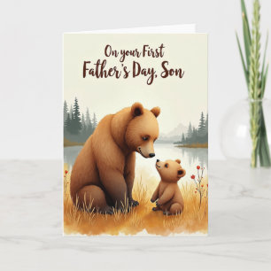 Carte de la Fête des Pères Gentil Ours