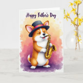 Carte de la Fête des Pères Ginger Dogs (Fleur jaune)
