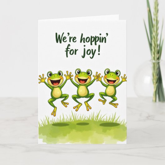 Carte de la Fête des Pères Joyeuse Sautée (Devant)