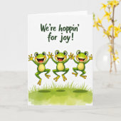 Carte de la Fête des Pères Joyeuse Sautée (Fleur jaune)