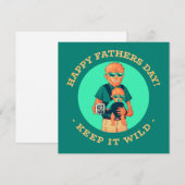 Carte de la fête des pères « Keep It Wild – Papa l (Devant / Derrière)