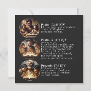 Carte de la Fête des Pères KJV - Psaumes et Prover