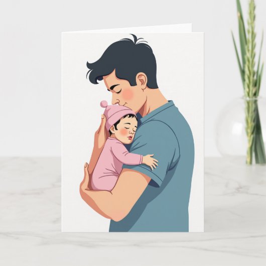 Carte de la Fête des Pères "Le Baiser le Plus Doux (Devant)