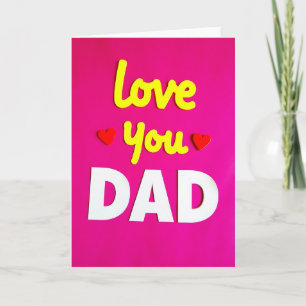 Carte de la fête des pères Love You Dad