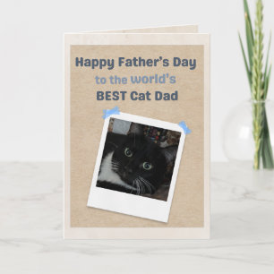 Carte de la Fête des Pères Meilleur Papa Chat du M