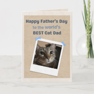 Carte de la Fête des Pères Meilleur Papa Chat du M