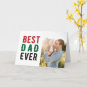 Carte de la fête des pères "Meilleur papa du monde (Fleur jaune)