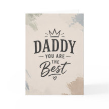 Carte de la Fête des Pères Minimaliste pour Papa