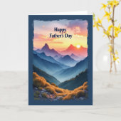 Carte de la Fête des Pères Mountain Dawn (Fleur jaune)