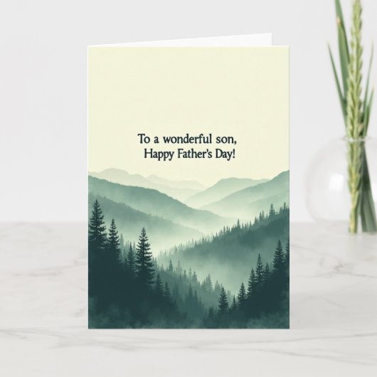 Carte de la Fête des Pères Mountain Son (Devant)