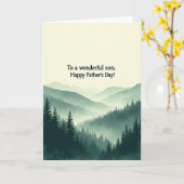 Carte de la Fête des Pères Mountain Son (Fleur jaune)
