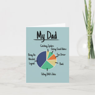 Carte de la fête des pères My Dad- Diagramme circu
