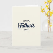 Carte de la Fête des Pères Navy Script (Fleur jaune)