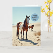 Carte de la Fête des Pères Painted Pony (Fleur jaune)