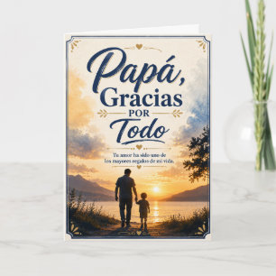 Carte de la fête des pères Papá Gracias Por Todo