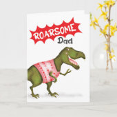 carte de la fête des pères 'Papa Roarsome' avec un (Fleur jaune)