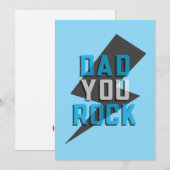Carte de la fête des pères Papa tu déchires (Devant / Derrière)