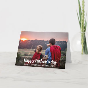 Carte de la fête des pères personnalisée avec phot