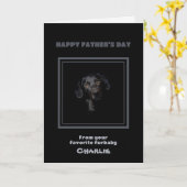 Carte de la Fête des Pères Photo Papa Chien (Fleur jaune)