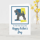 Carte de la fête des pères pour chien Airedale Ter (Fleur jaune)