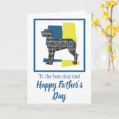 Carte de la fête des pères pour chien Great Dane t (Fleur jaune)