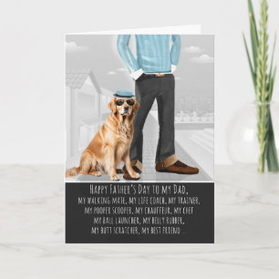 Carte de la Fête des Pères pour Chien Retriever du