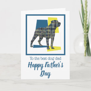 Carte de la fête des pères pour chien Rottweiler /