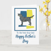 Carte de la fête des pères pour Labrador Retriever (Fleur jaune)