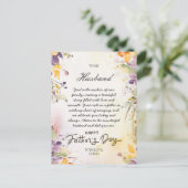 Carte de la Fête des Pères pour mari de la part de (Debout devant)