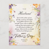 Carte de la Fête des Pères pour mari de la part de (Devant)