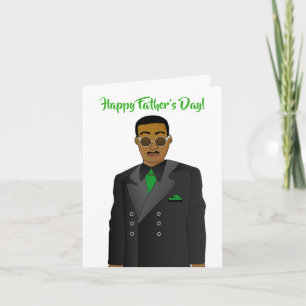 Carte de la fête des pères pour papa afro-américai