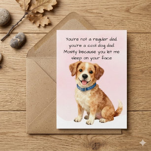 Carte de la fête des pères pour papa de chien drôl