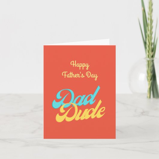 Carte de la fête des pères pour papa mec (Devant)