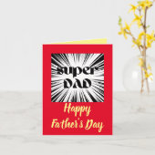 Carte de la fête des pères pour papa, thème de sup (Fleur jaune)