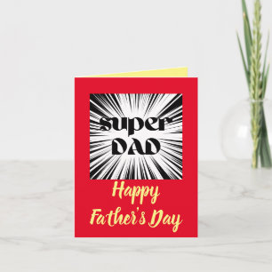 Carte de la Fête des Pères pour Papa, thème de sup
