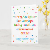 Carte de la Fête des Pères pour Papi (Fleur jaune)