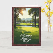 Carte de la Fête des Pères pour terrain de golf (Fleur jaune)