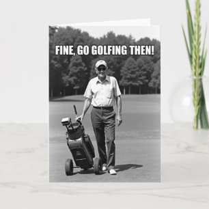 Carte de la Fête des Pères pour un Grand-Père Golf
