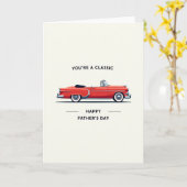 Carte de la Fête des Pères Red Roadster (Fleur jaune)
