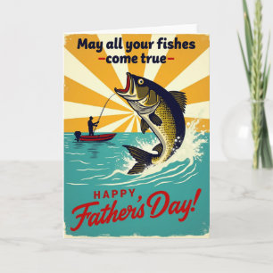 Carte de la Fête des Pères Retro Catch